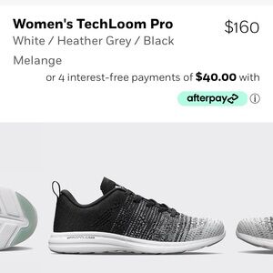 APL Women’s Techloom Pro US 6.5 white/heather gray/black melange